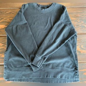 aerie washed black crewneck